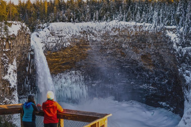 frozen waterfall.