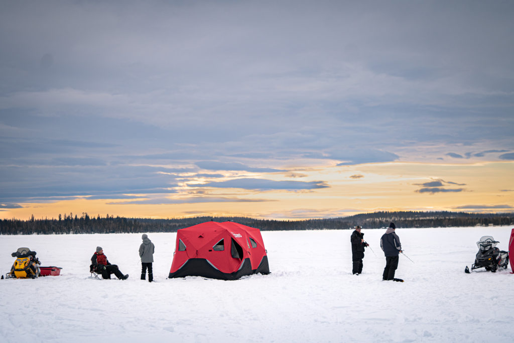 Ice fishing Sherdian Lake