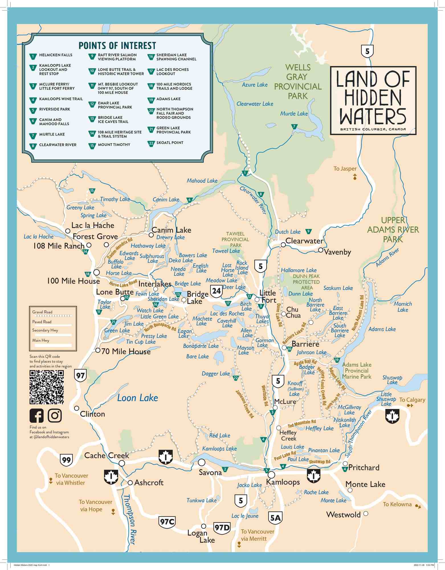 Map of the Land of Hidden Waters region