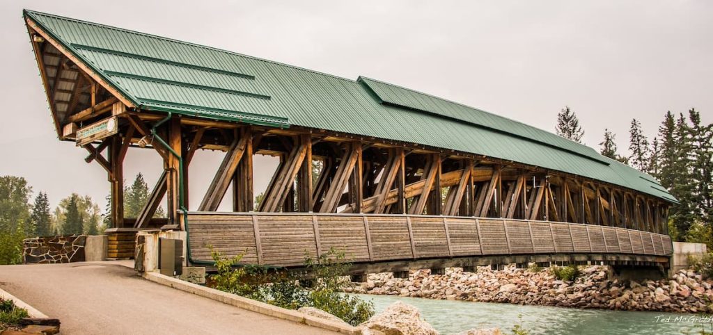 The kicking horse pedestrian bridge in Golden BC on your way to Kamloops