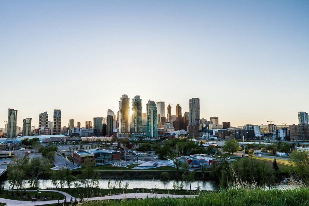 Calgary skyline on a clear day